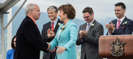 Bill Bennett and Christy Clark