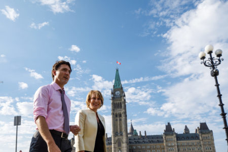 Trudeau with science advisor