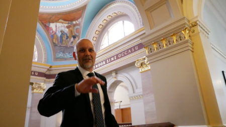 Green Party MLA Adam Olsen in the B.C. legislature