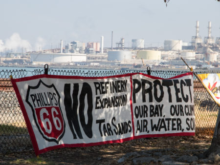 Protest against Phillips 66 Rodeo refinery expansino