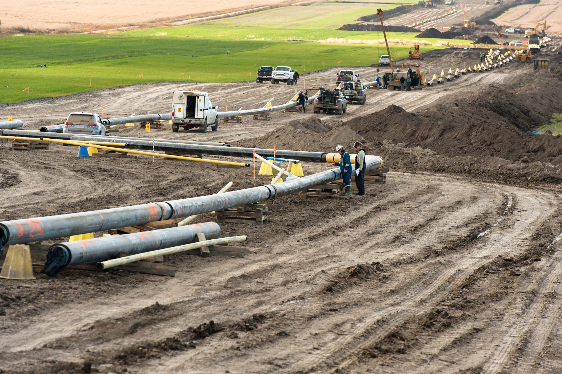 Pipeline construction near Farmington