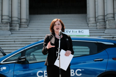 Michelle Mungall electric vehicle announcement