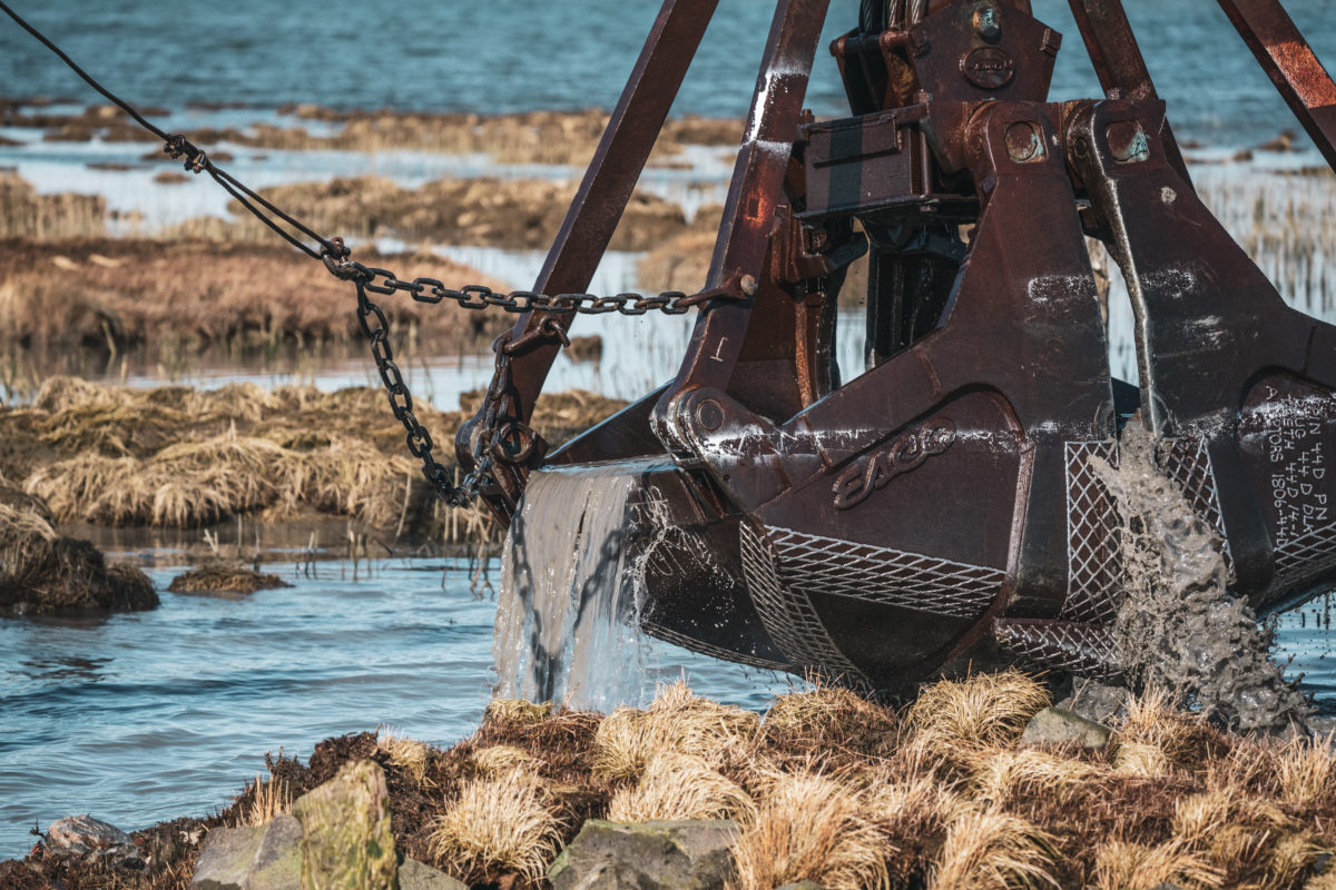 Clamshell digger Steveston jetty Raincoast