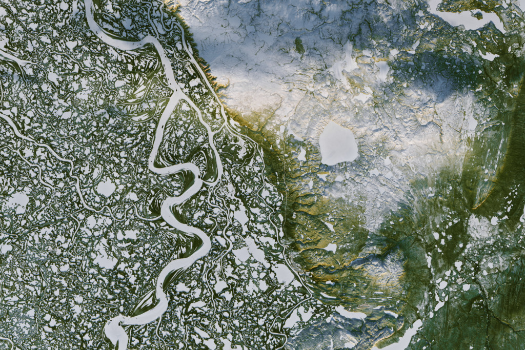 Mackenzie River NWT frozen NASA