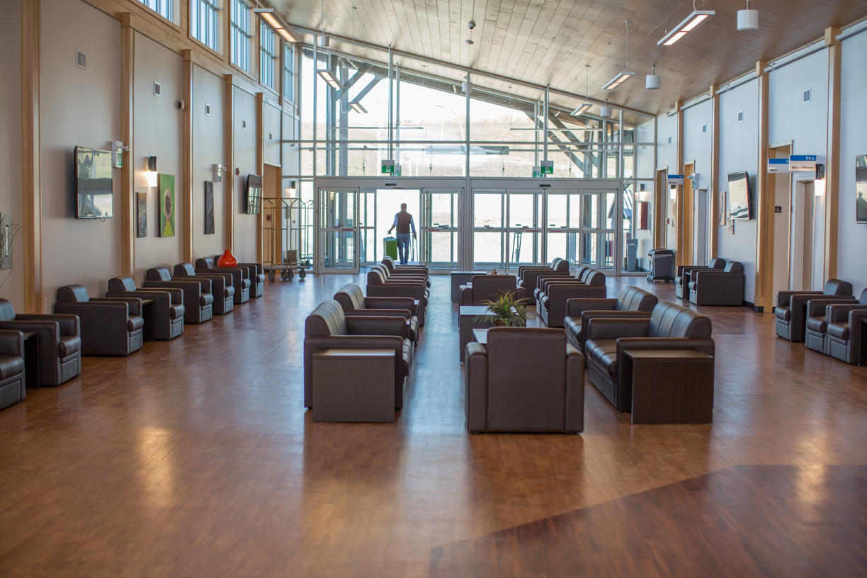 Site C work camp lodge lobby