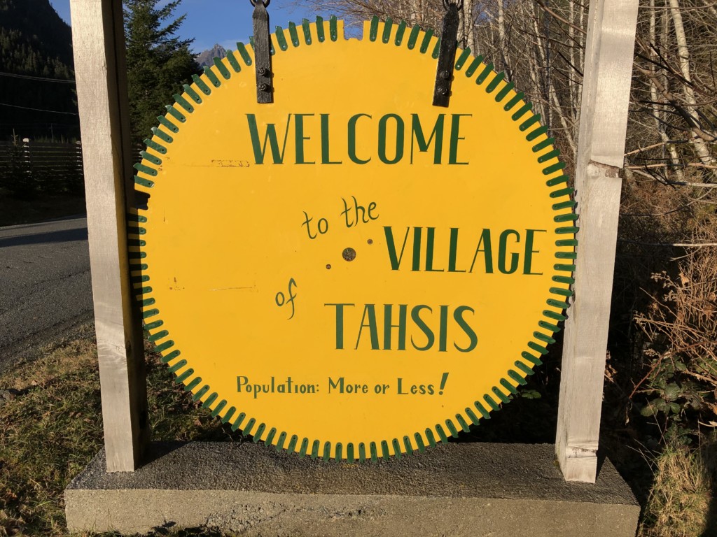 Welcome to Tahsis sign