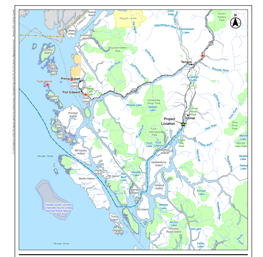 Cedar LNG carrier route