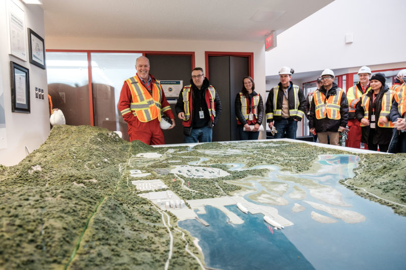Premier John Horgan touring LNG Canada site Kitimat