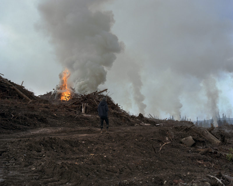 Slash pile burn B.C.