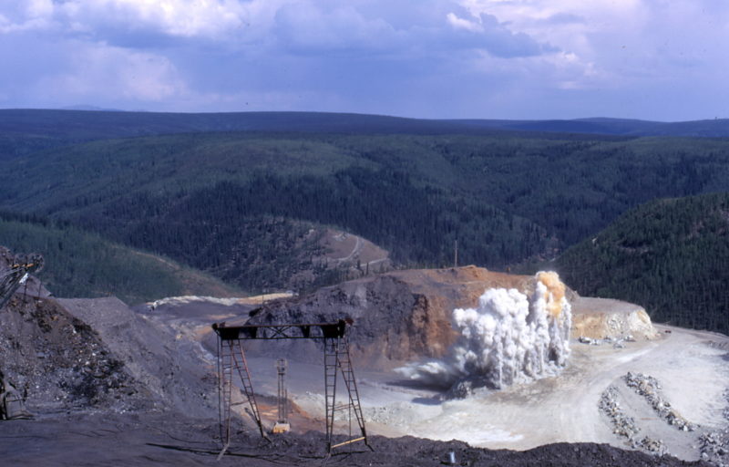 Blasting Clinton Creek asbestos mine Yukon