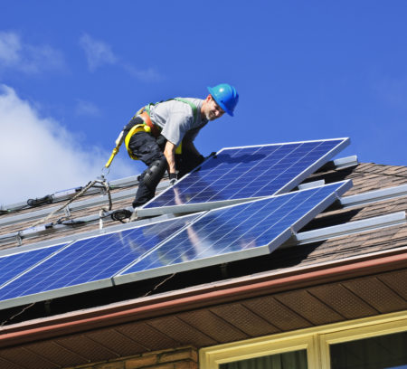 Solar panel installation remote Canadian communities Pembina Institute