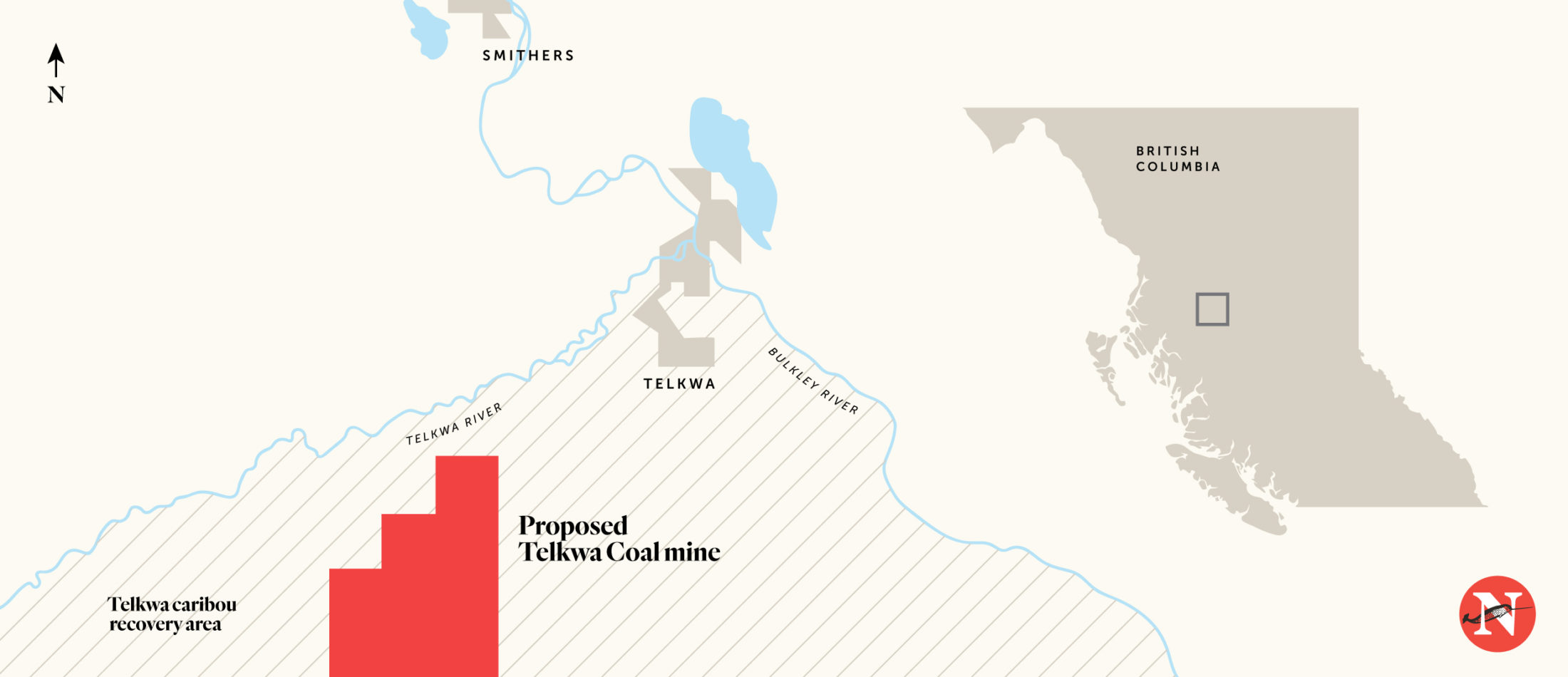 Telkwa Coal mine map