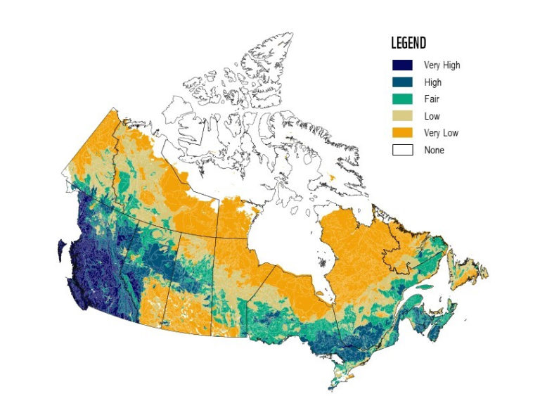 One Key Solution To Global Climate Woes Canada S Natural Landscapes   Forest Biomass Map 768x580 