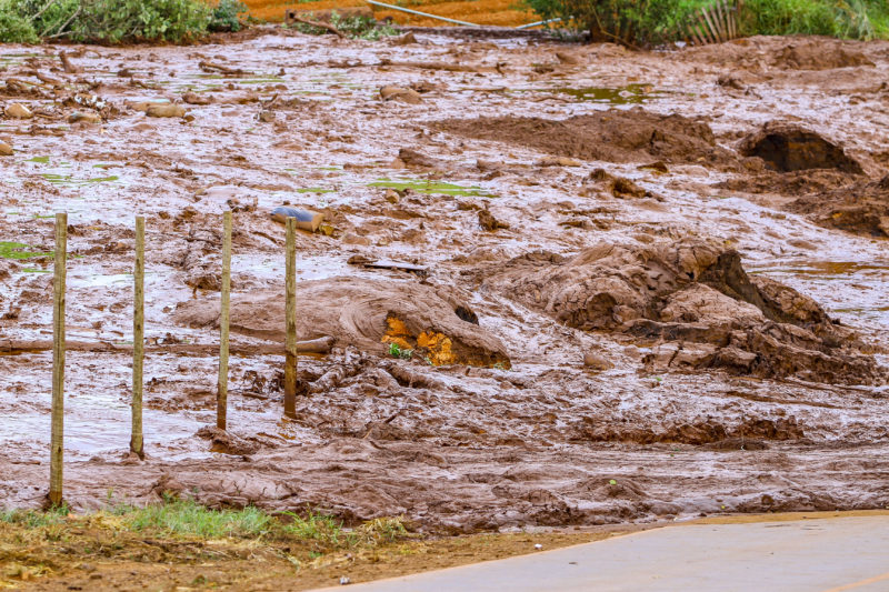 Mining tailings dam collapse Brumadinho, Brazil.