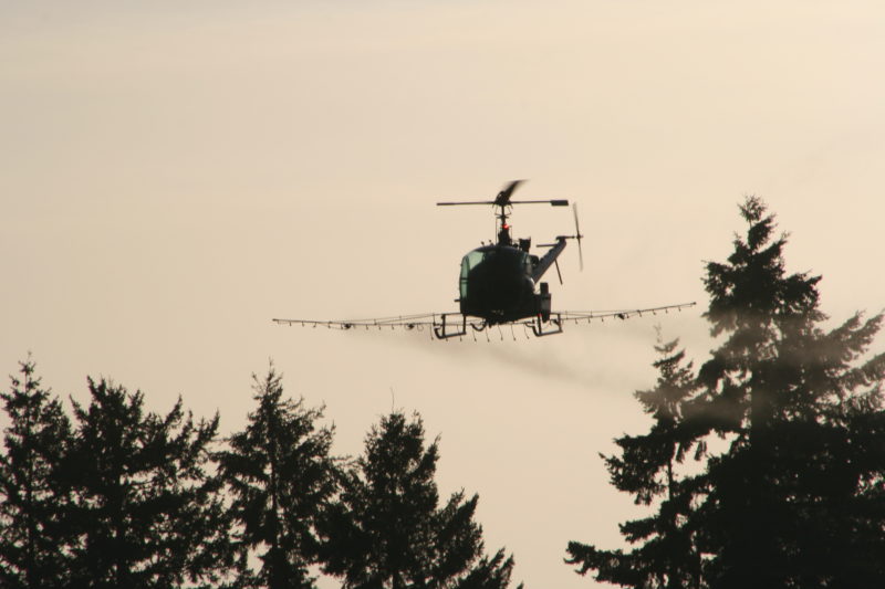 Helicopter spraying