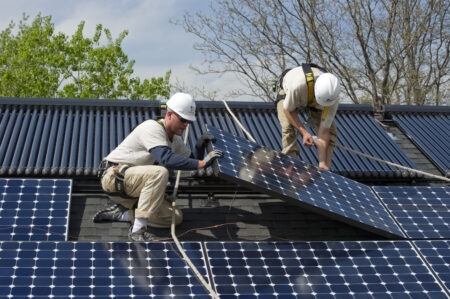 Solar panel installation