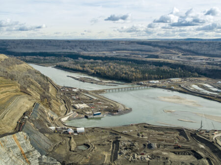 Site C dam construction