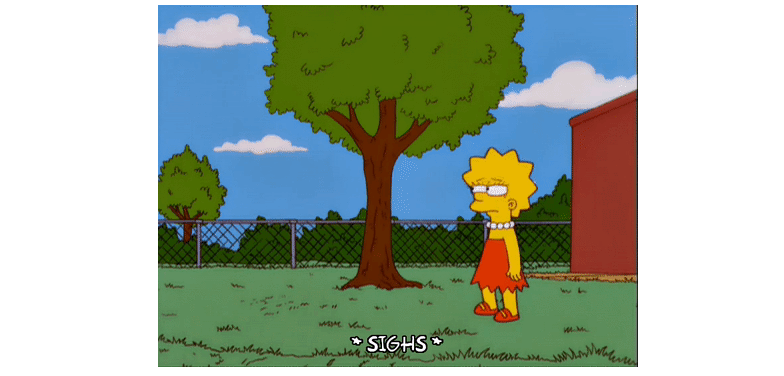 Sad Lisa tree gif