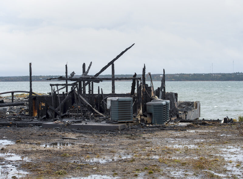 nova scotia lobster dispute fire debris andrew vaughan