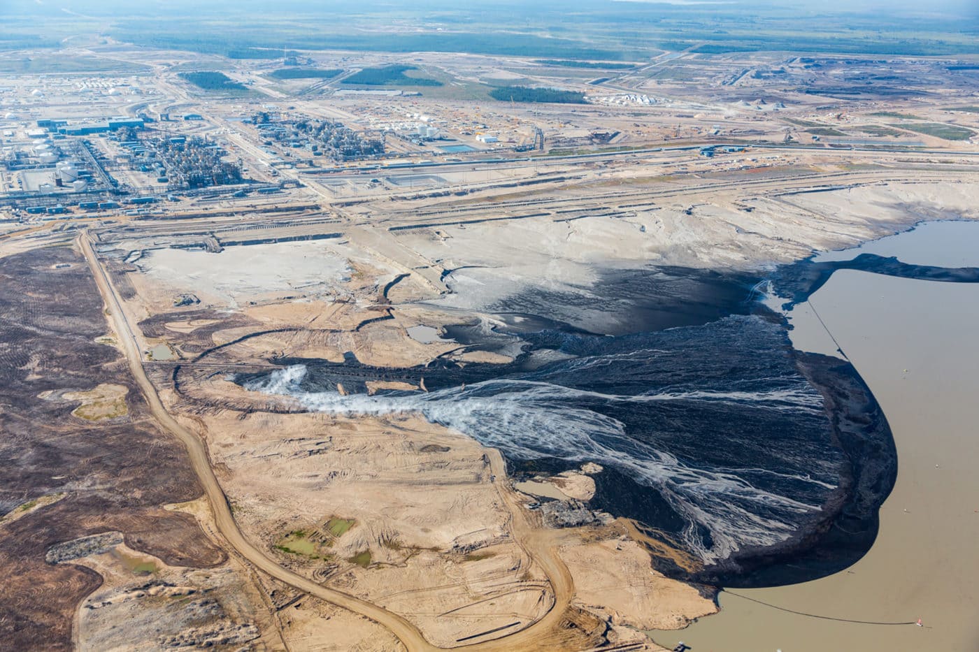 tailings pond from above