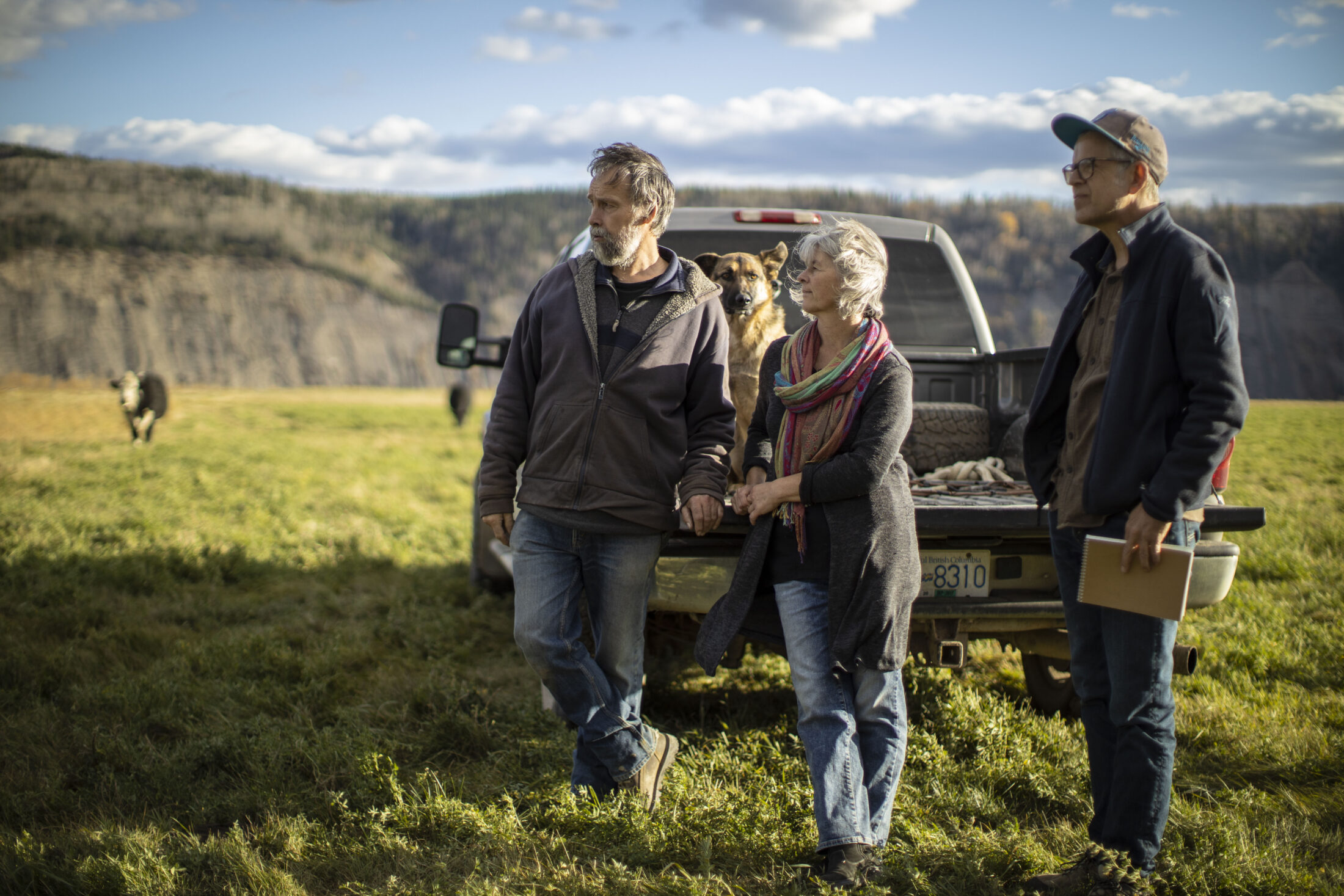 Hans Kirschbaum, Anja Hutgens and reporter Ben Parfitt