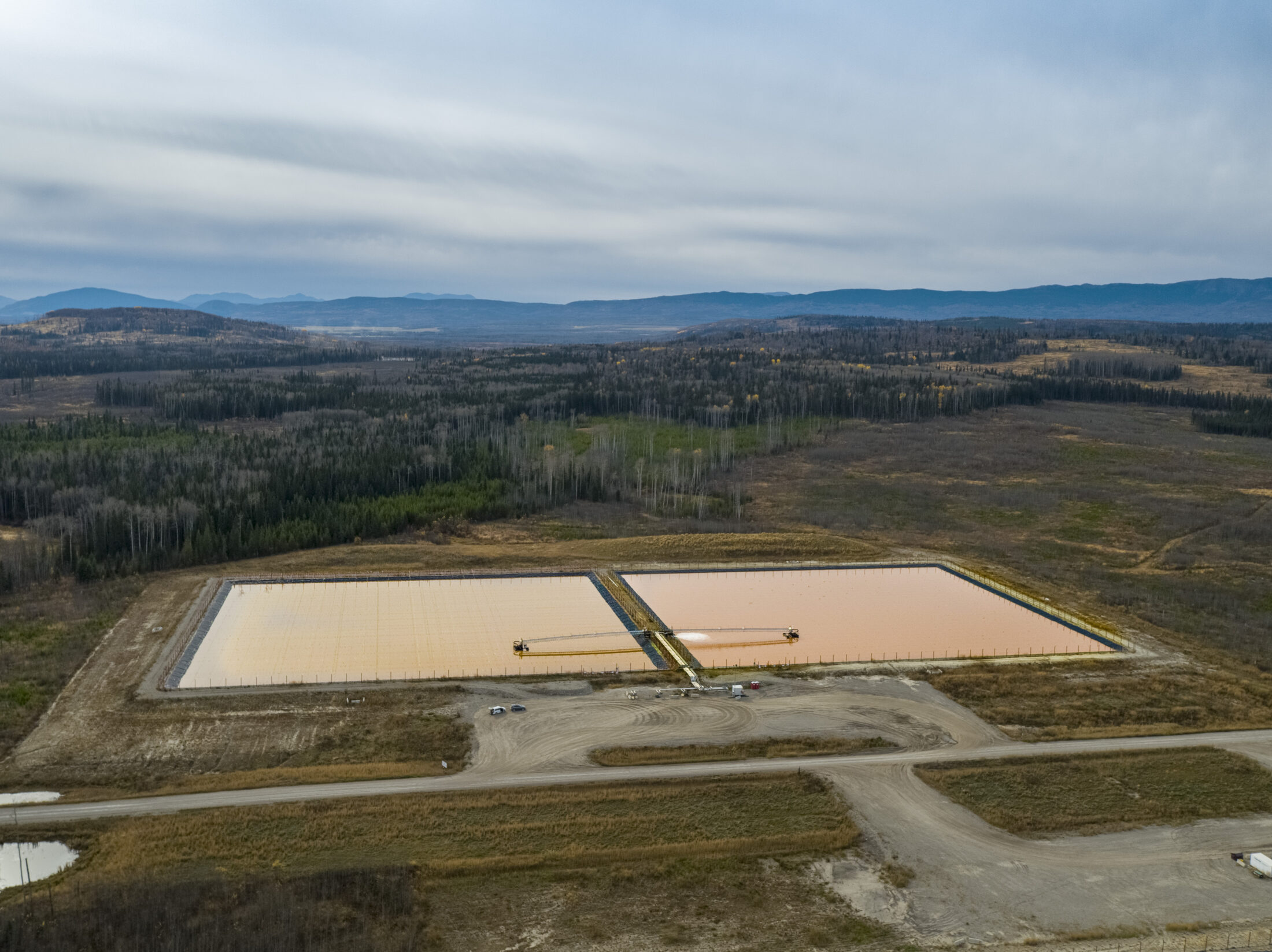 Industrial pools of water, Peace River region