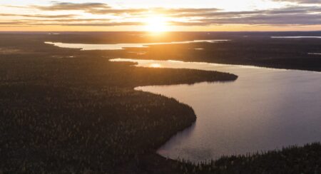 Tadoule Lake at sunset