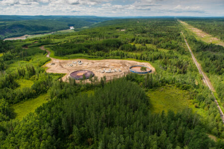 Oil and Gas Development. Near the Pine River. Farmington Area.