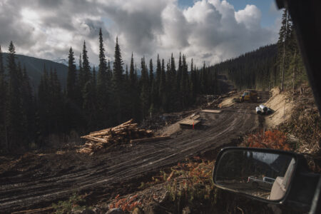 Coastal GasLink pipeline construction in Wet'suwet'en territory.