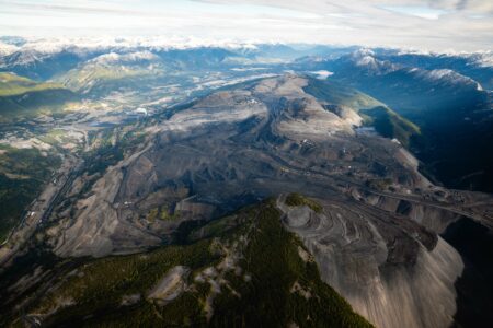 aerial view of mine in the elk valley