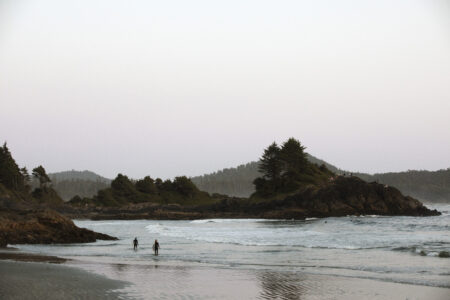 two people on a Tofino beach
