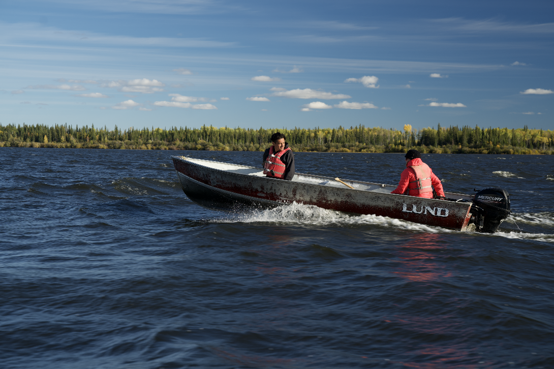 Matt Munson out on Mbehcho (Bistcho) Lake
