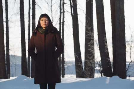 National Day for Truth and Reconciliation article: photo of Molly Wickam, Sleydo’, spokesperson for the Gidimt’en checkpoint on Wet’suwet’en territory