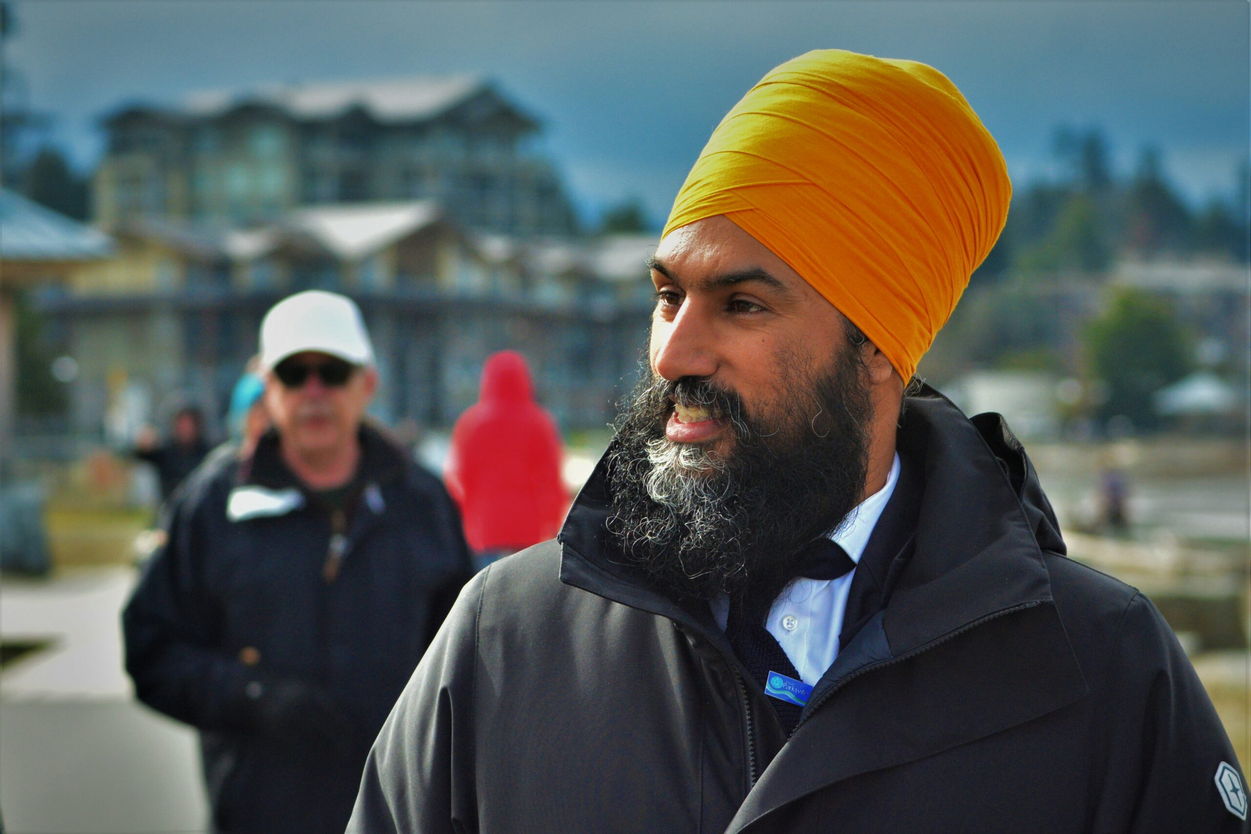 jagmeet singh talking outside