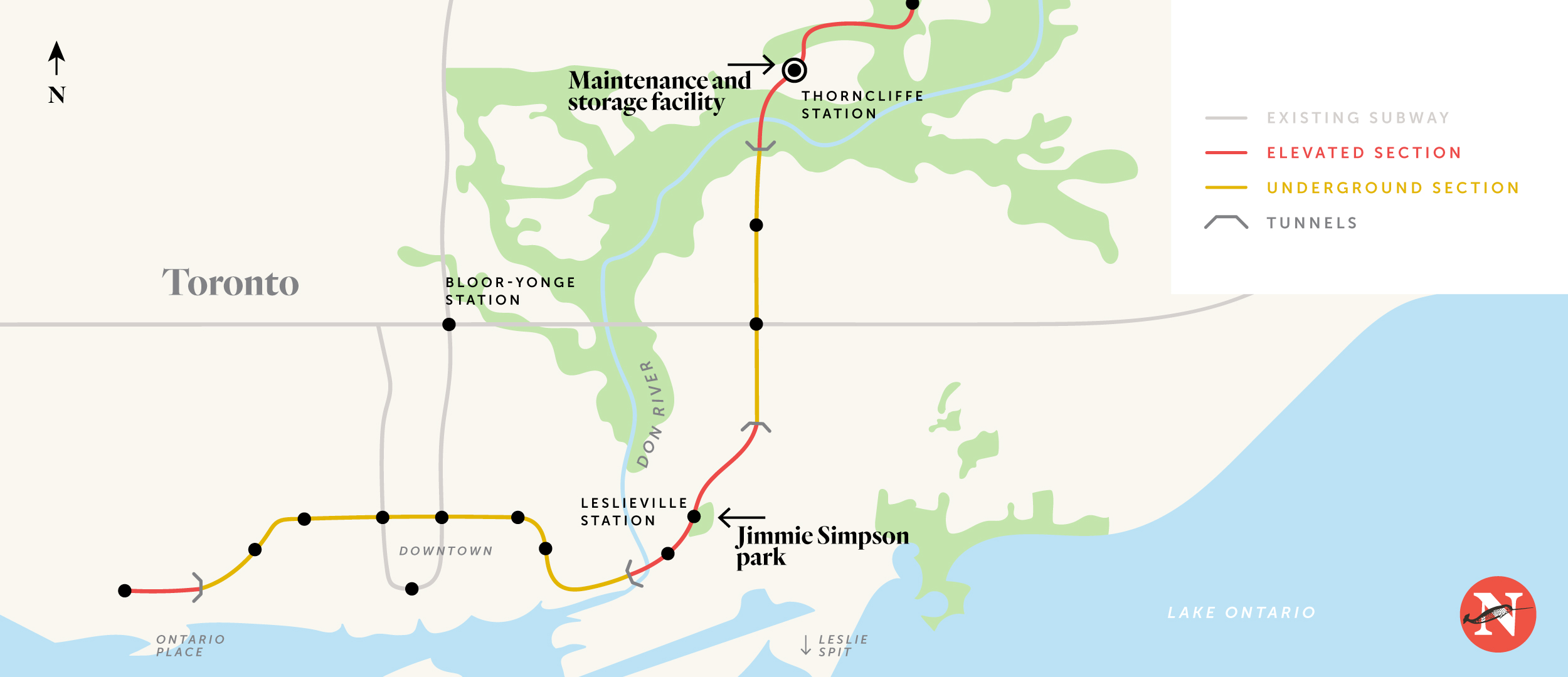 map of proposed metrolinx line