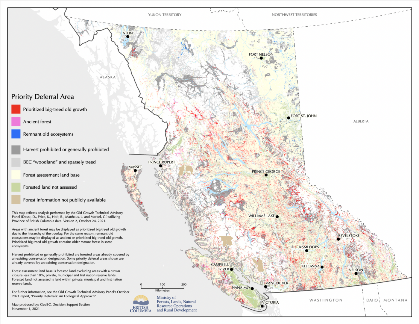 B.C. announces 2.6M hectares of at-risk old-growth, no permanent ...