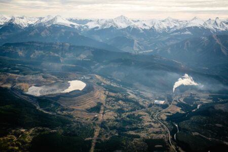 An aerial view of a Teck coal mine in B.C.'s Elk valley
