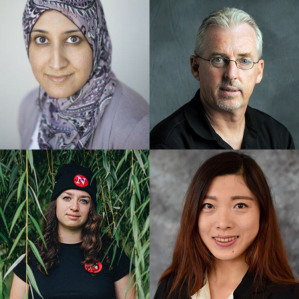 Clockwise, from top left: Noor Javed, Steve Buist, Sheila Wang and Emma McIntosh.