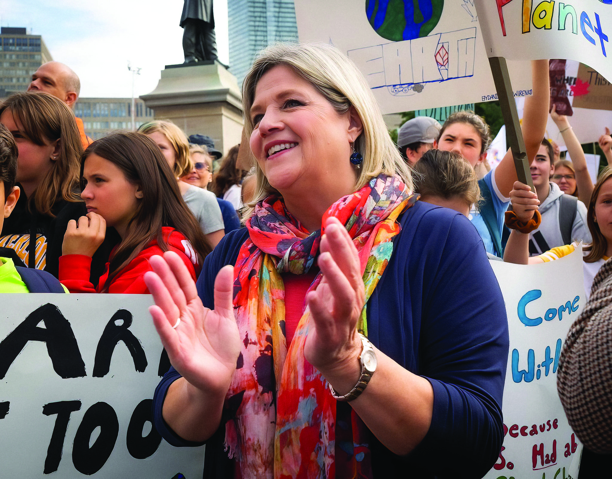 Ontario NDP leader Andrea Horwath at the 2019 NYC Climate March