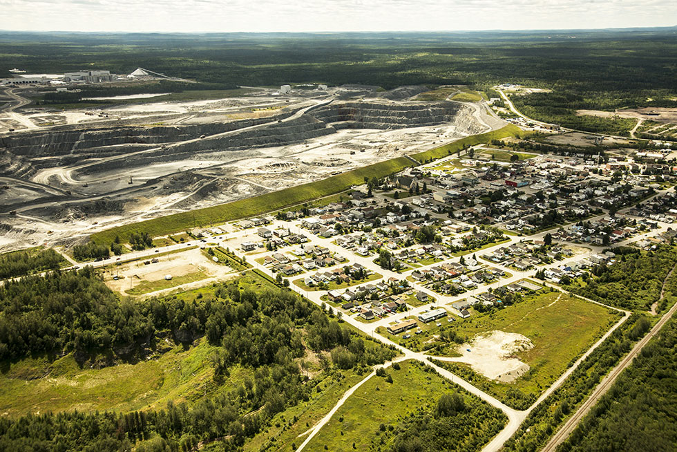 Malartic open-pit gold mine beside the town of Malartic, Que.