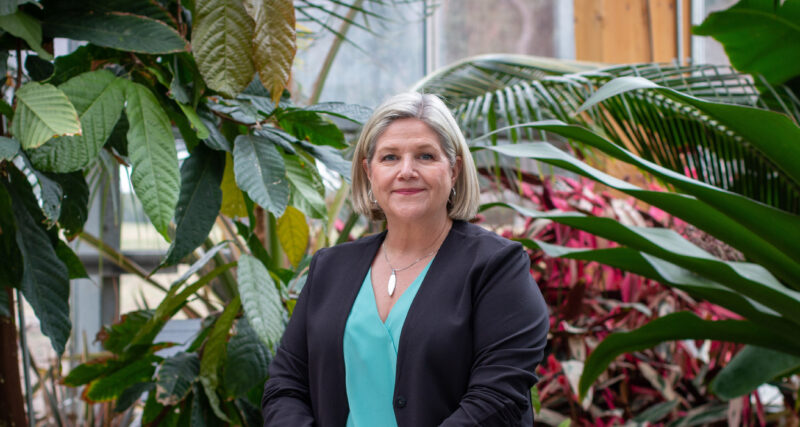 Ontario NDP leader Andrea Horwath pictured at a Hamilton greenhouse ahead of the 2022 Ontario election