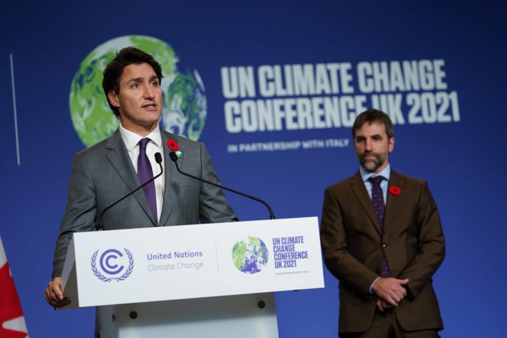 Prime Minister Justin Trudeau speaks at COP26, the UN climate talks in Glasgow.