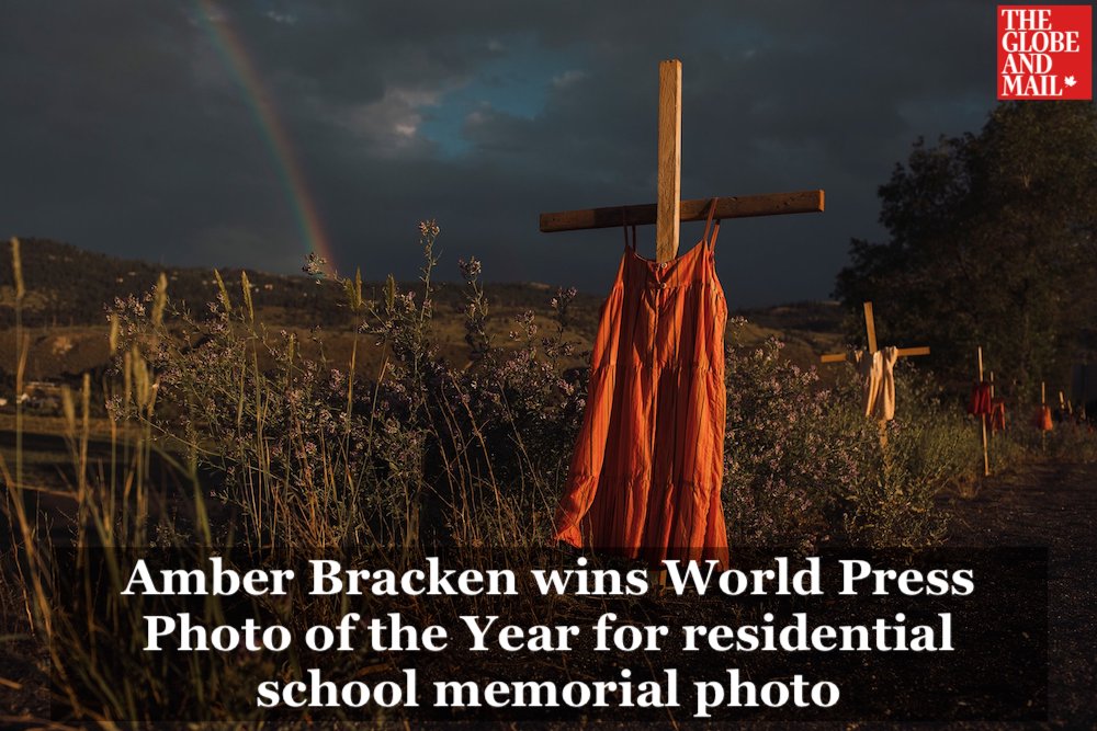 Globe and Mail: Amber Bracken wins World Press Photo of the Year for residential school memorial photo