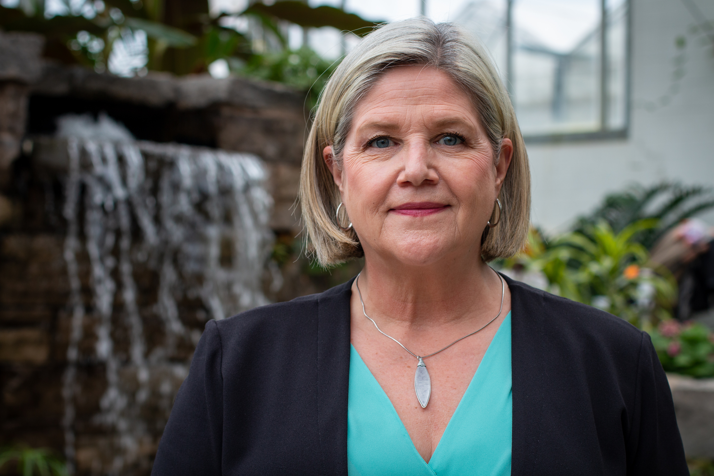 Ontario NDP leader Andrea Horwath. The party's Ontario election platform includes plans to make buildings more energy efficient.