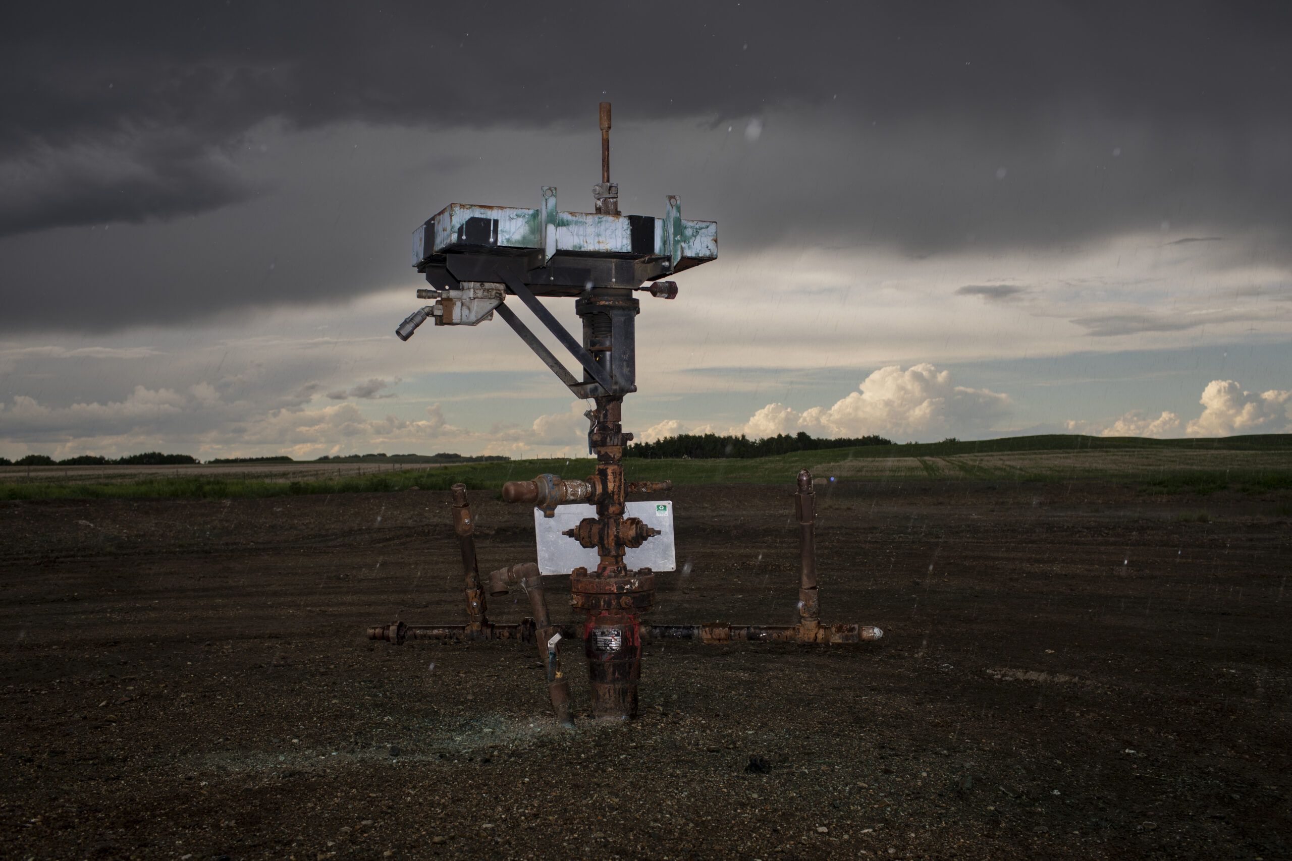 An oil and gas site near Lloydminster, Alberta.