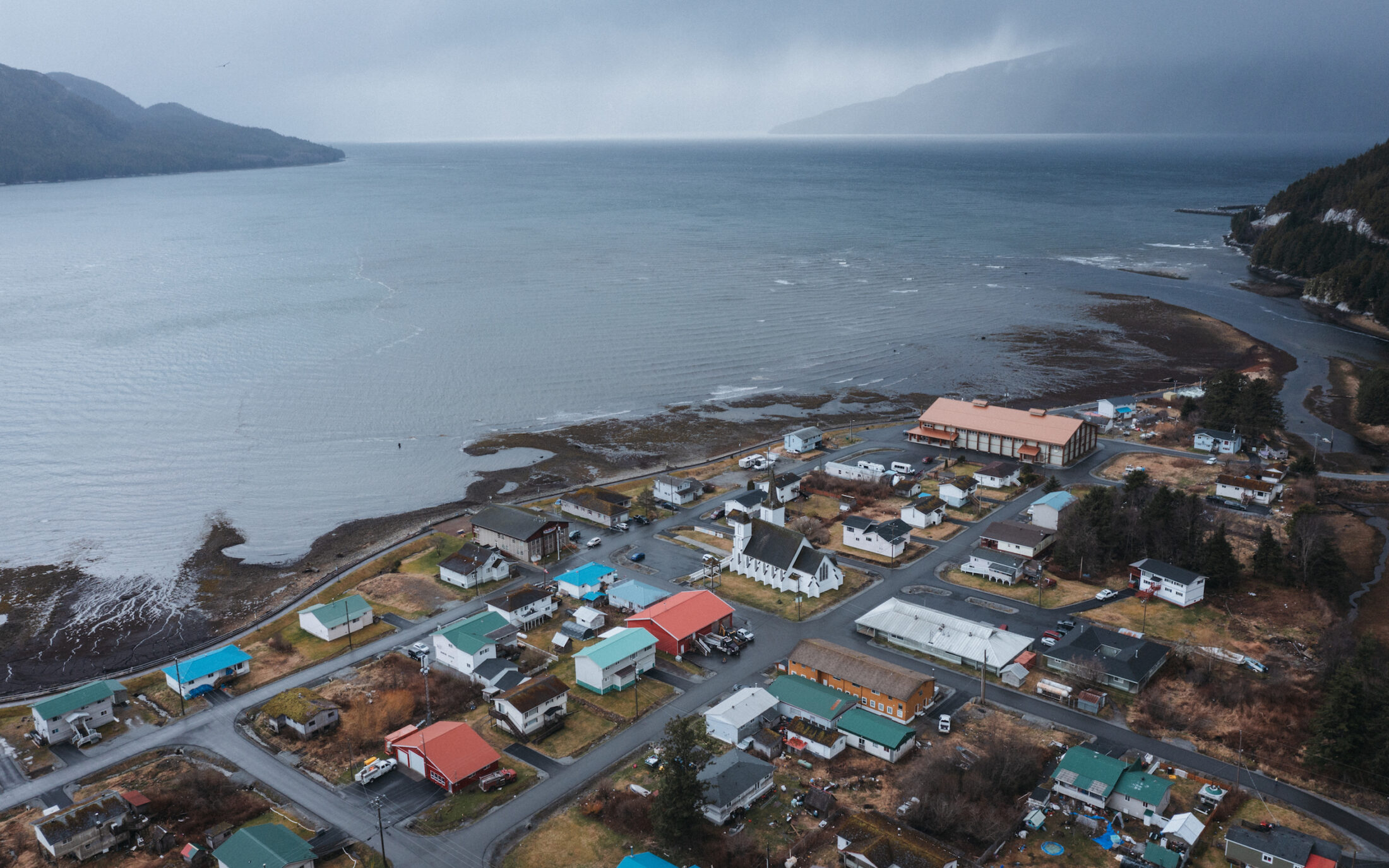 the village of Gingolx, B.C, by the mouth of the Nass River