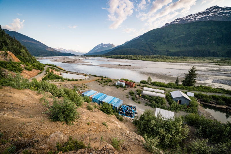 Tulsequah Chief mine site sits at the Tulsequah River