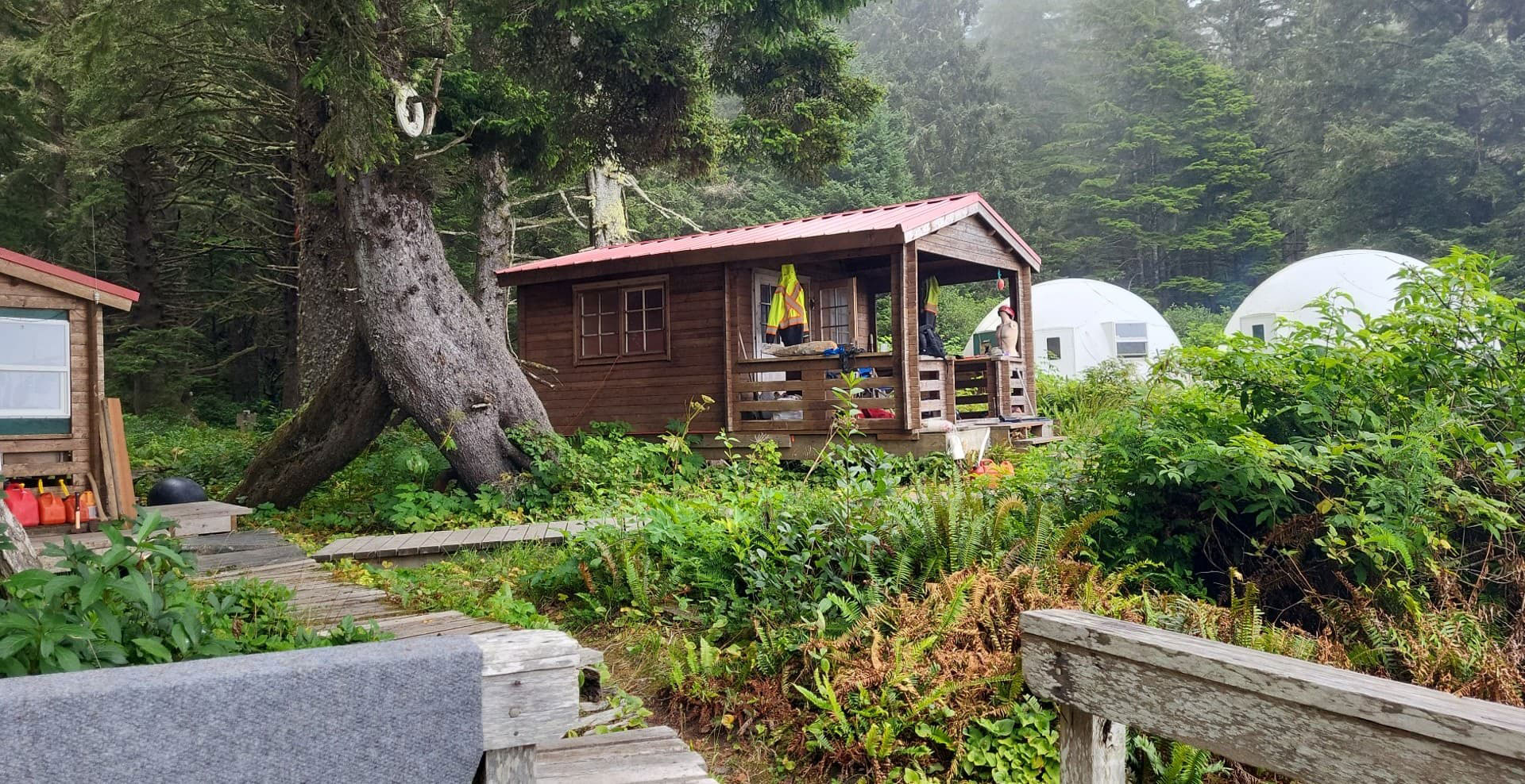 The Tsuquadra guardian cabin on the West Coast Trail.