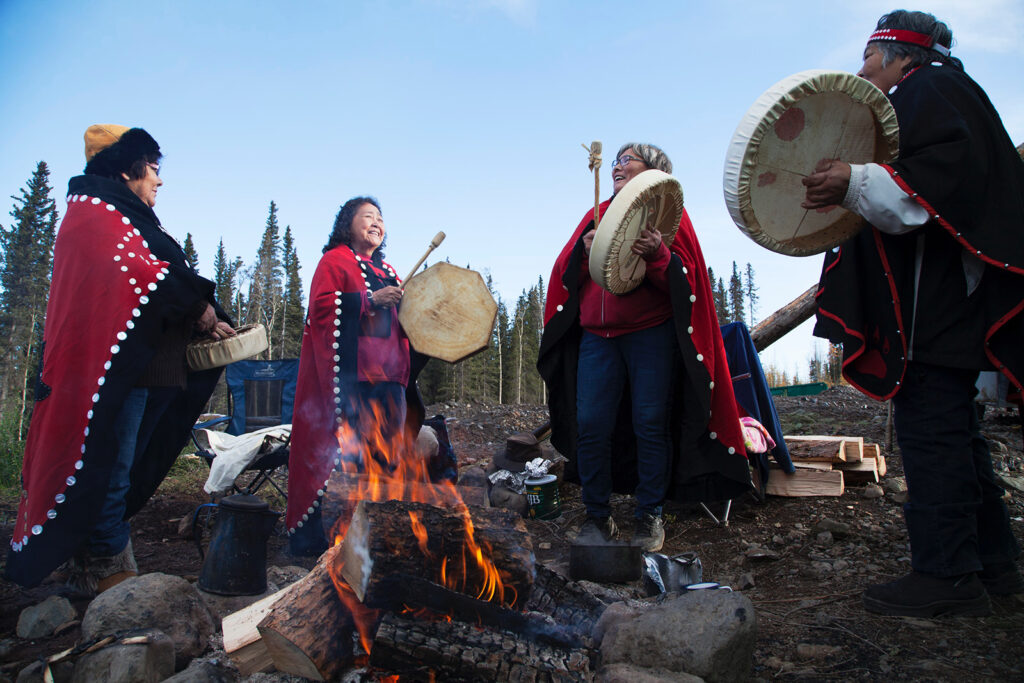 Klabona Keepers: Elders guided every action during the long conflict between the Klabona Keepers and companies seeking to extract resources from a sacred area on Tahltan territory. Photos: Tamo Campos, Hannah Campbell, Taylor Bachrach / Klabona Keepers