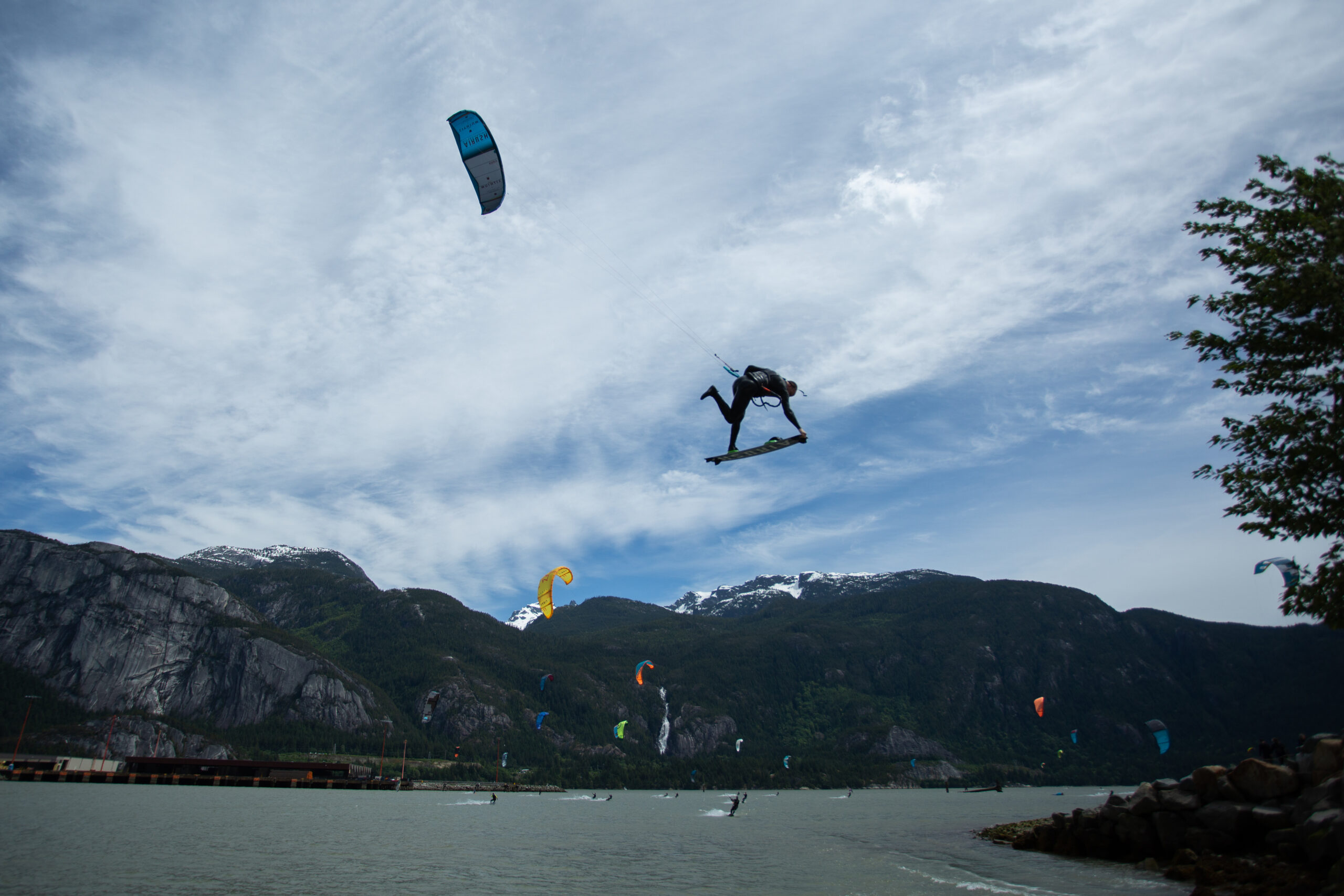 Squamish River: The Squamish River Windsports Society purchased the boat on the left to access Spit Island. President Sean Millington said members came to see the change wasn’t as disruptive as they had worried. Photo: Jesse Winter / The Narwhal